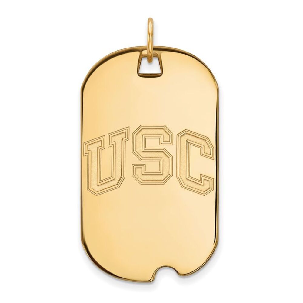 10K Yellow Gold U. of Southern California Large Dog Tag Pendant